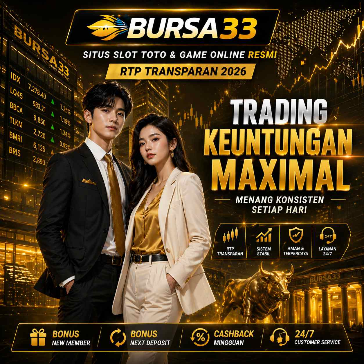 Tampilan ruang mahjong toto BURSA33 edisi April 2026